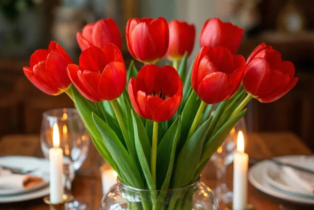 Aan tafel met tulpenliefde