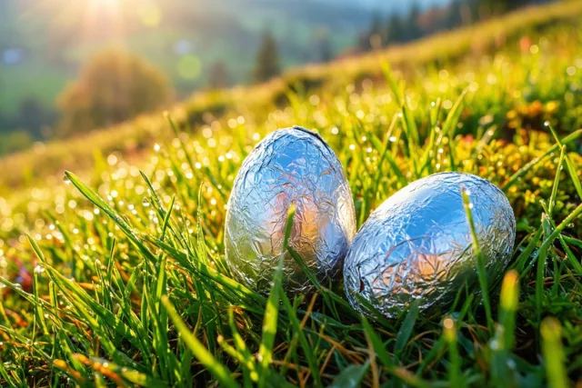 Twee eitjes in het lentegras