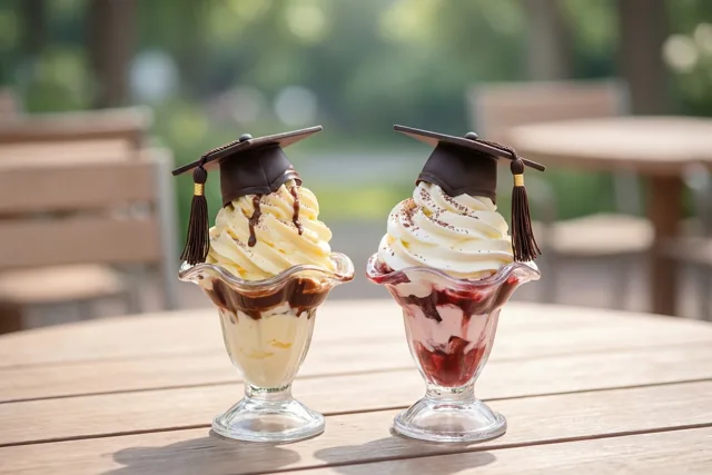 Twee ijsjes op je diploma