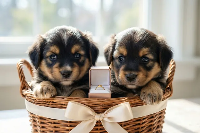 Twee pups vieren jullie ja