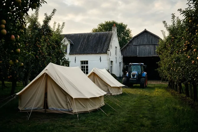 Logeren tussen de appelbomen