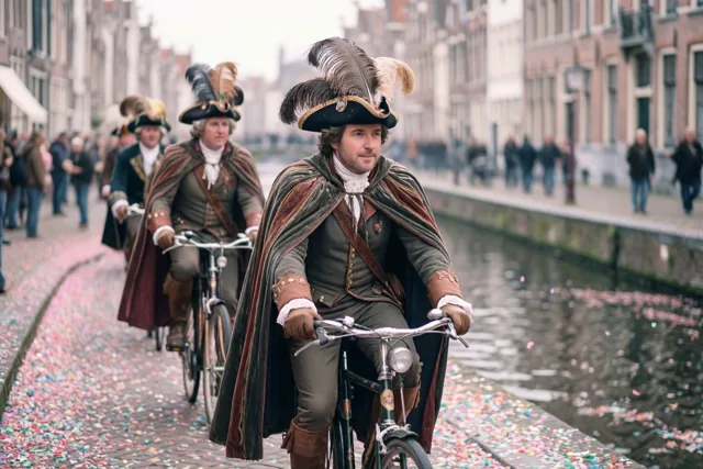 Op de fiets naar carnaval