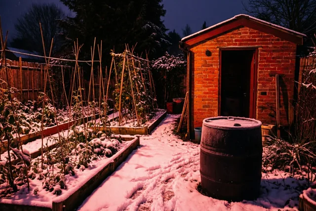 Een lichtje in de wintertuin