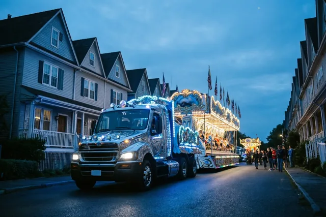 Carnavalslicht langs de trapgevels