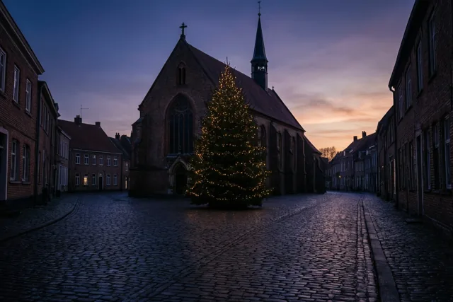Lichtjes bij de dorpskerk