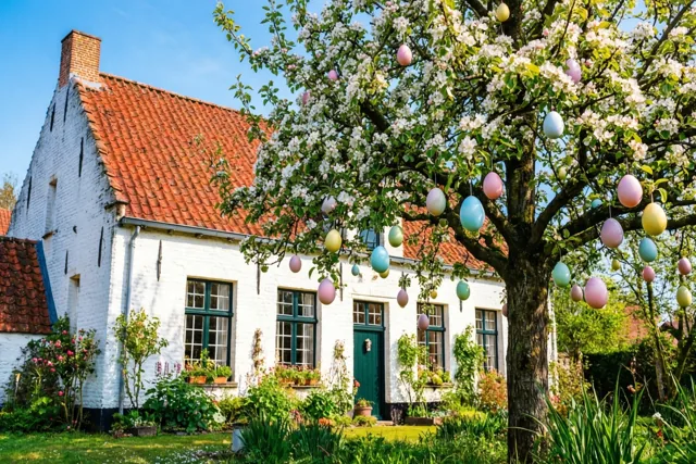 Zonnig Pasen op het erf