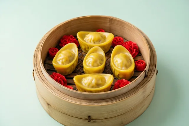 Vijf dumplings vol nieuwjaarsgeluk