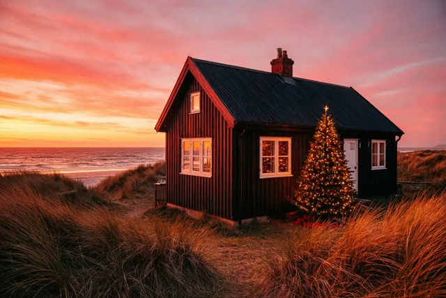 Kerst bij het vissershuisje