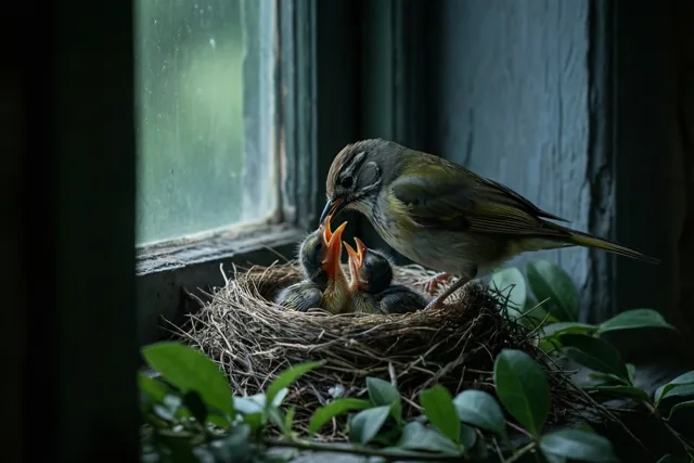 Een warm nest bij mama