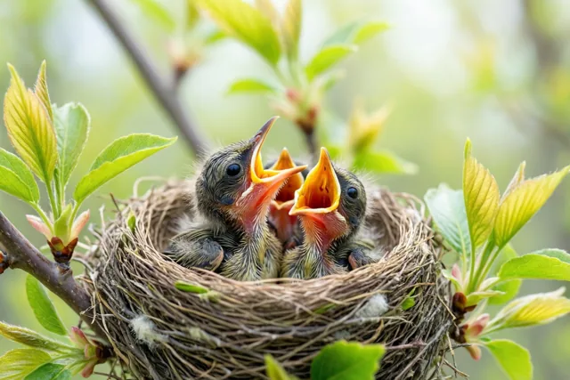 Volop lente in het nest