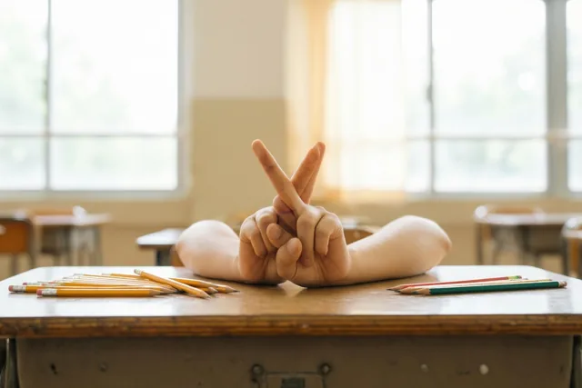 Een vredesteken voor je examen
