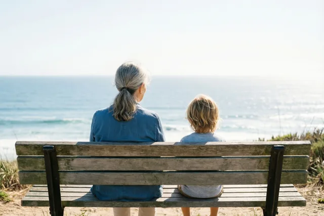 Met oma naar zee