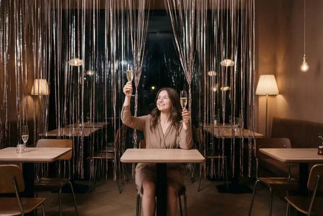 Nieuwjaar aan de cafétafel