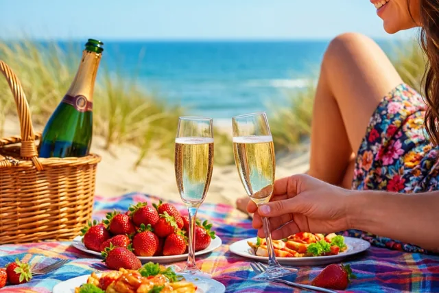 Liefs vanaf het picknickdeken