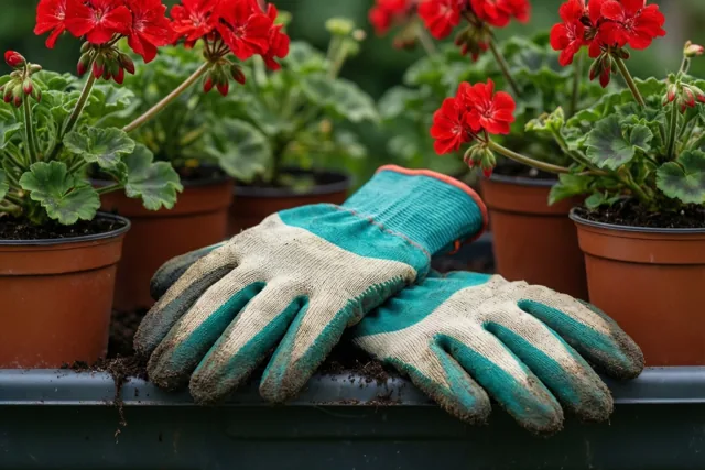 Bomma’s geraniums in de bloemetjes