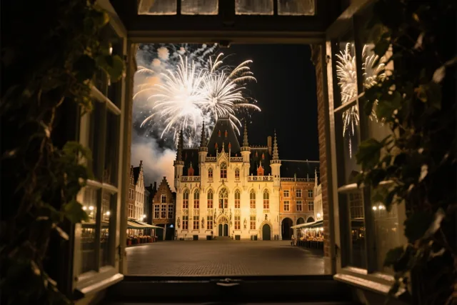 Feest buiten het raam