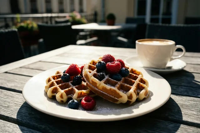 Wafels voor een zonnige ochtend