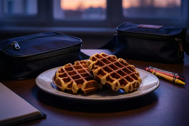 Wafels na een dag lesgeven