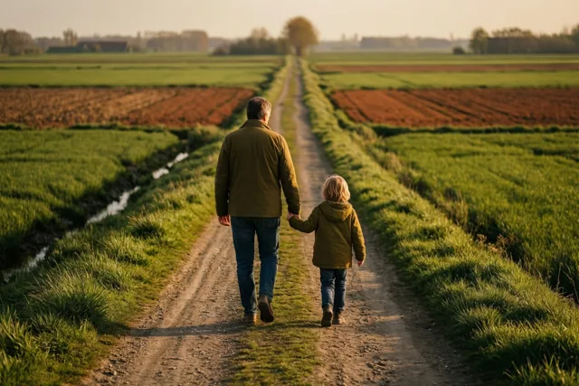 Papa, ik loop met je mee