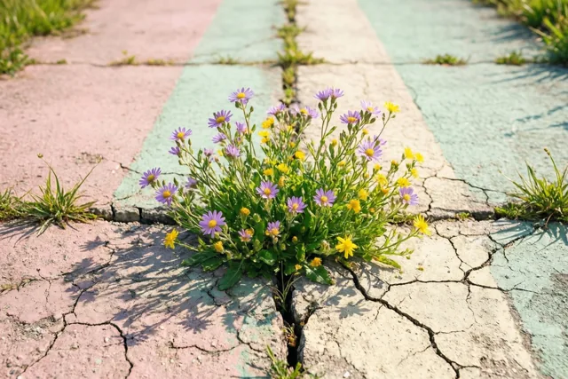 Bloemen vinden hun weg