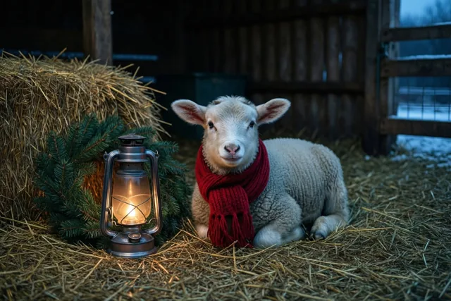 Zachte kerstgroeten uit de stal