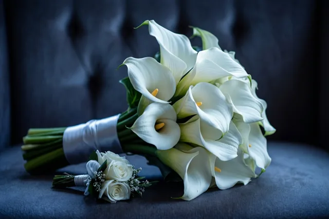 Witte calla’s, twee geliefden