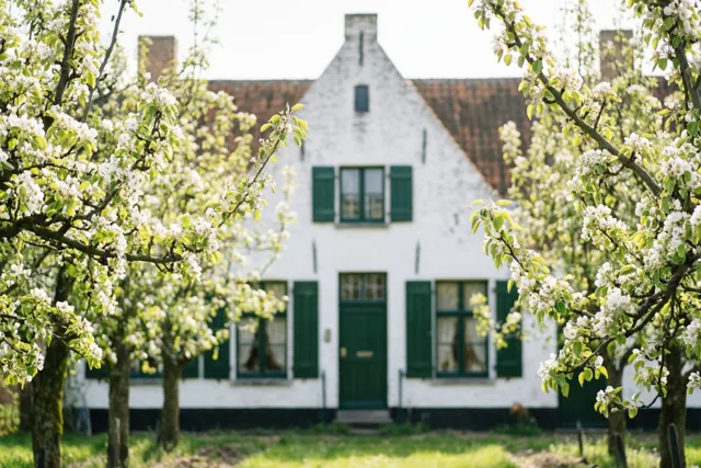Lente rond de Vlaamse hoeve