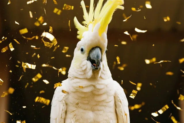 Deze kaketoe viert jouw succes