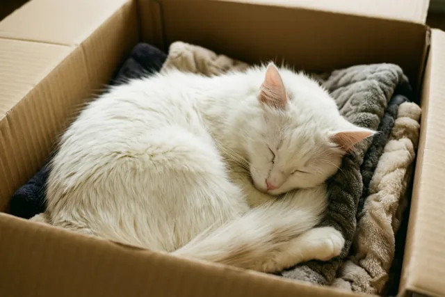 Poes is al helemaal thuis