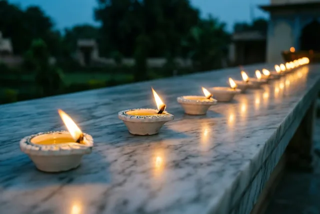 Witte lichtjes voor een warm Diwali