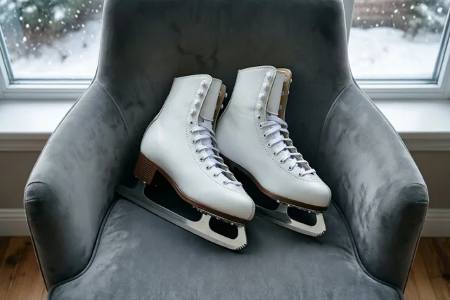 Schaatsen in zachte wintertinten