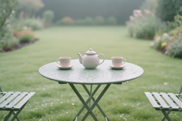 Thee voor twee in de tuin