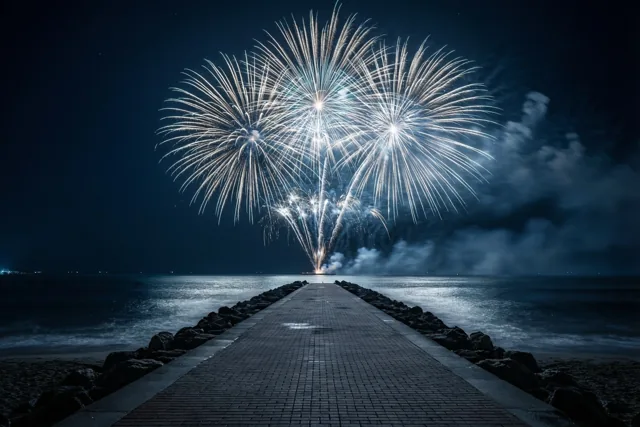 Middernacht op de pier