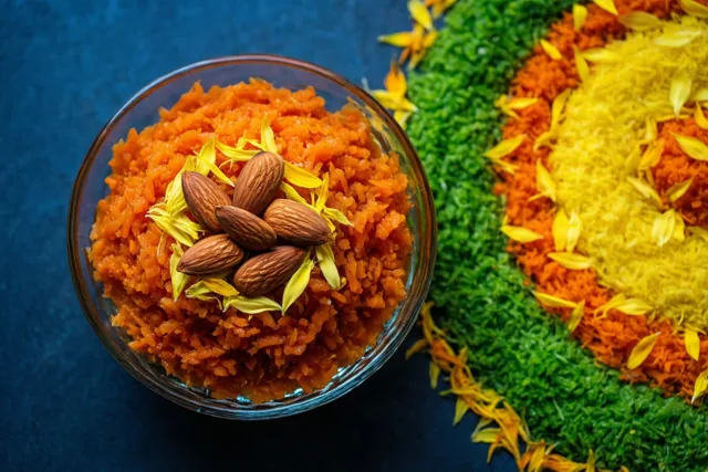 Halwa vol feestelijke kleuren