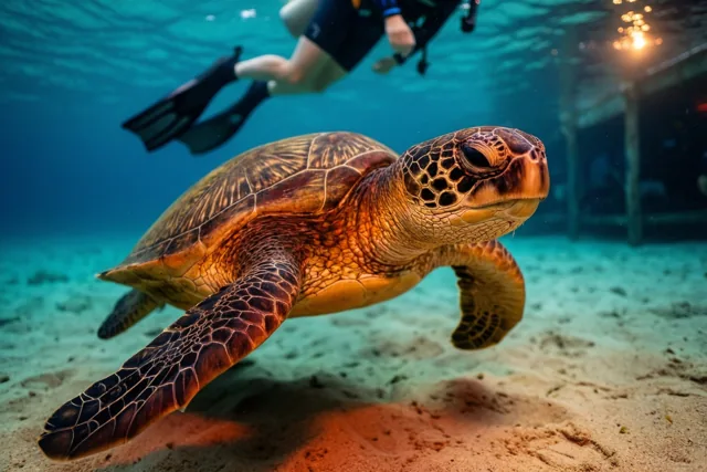 Zeeschildpad in de vakantiezon