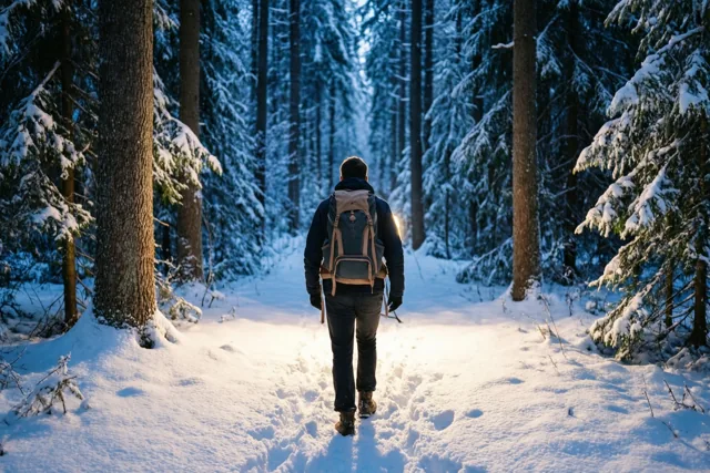 Warme groet door de sneeuw