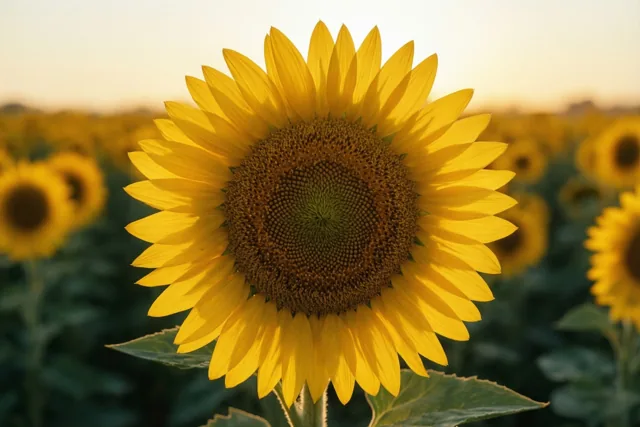 Zonnebloem vol goede moed