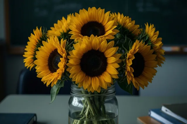 Zonnebloemen voor jouw enthousiasme