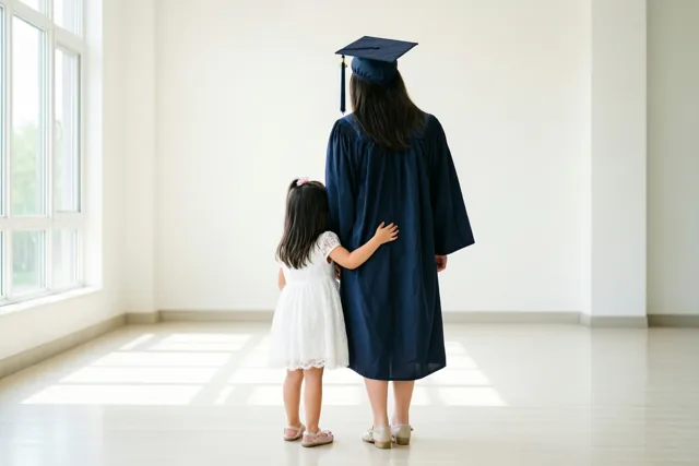 Een zusjesknuffel voor je diploma