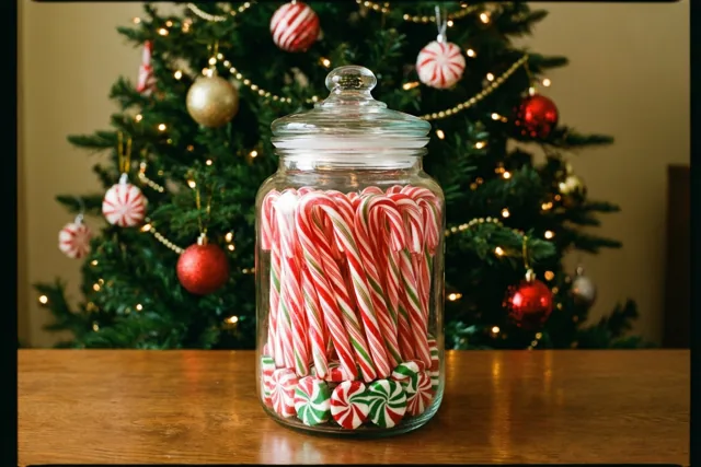 Een pot vol kerstlekkers
