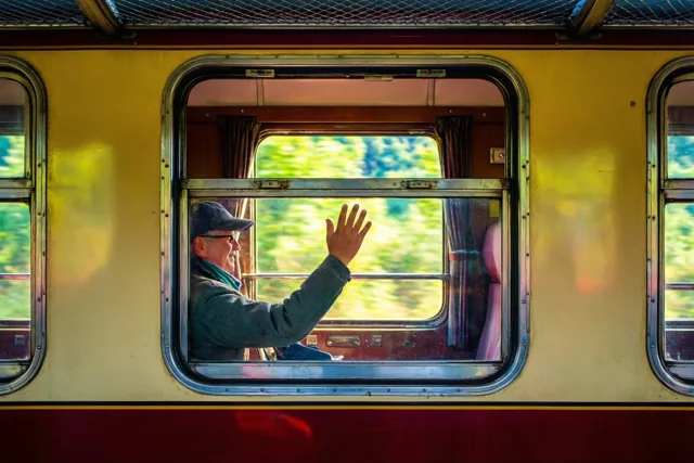 Dag vanuit de retrotrein