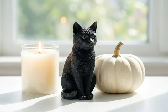 Kattig Halloween in zachte tinten