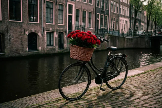 Liefde fietst langs de kasseien