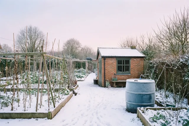 Winterrust in de volkstuin