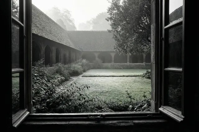 Goedemorgen vanuit een stil hofje
