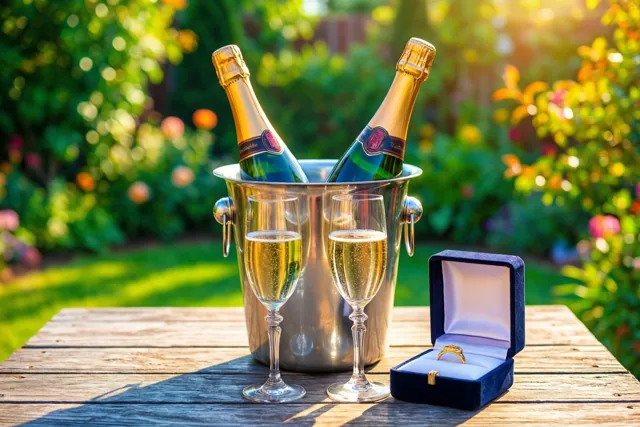 Zonnige bubbels voor twee verloofden