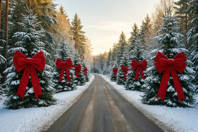 Langs de kerststrikken