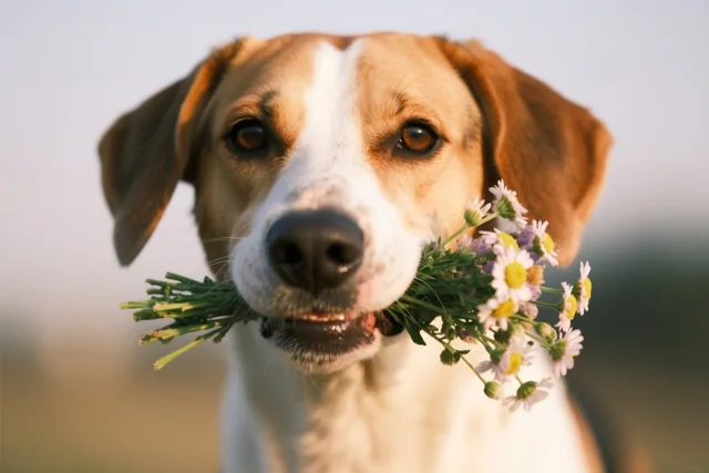 Bloemen van een trouwe vriend