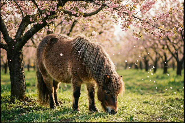 Lentezon voor de pony