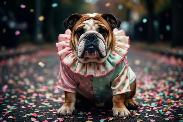 Stippenfeest met de bulldog